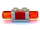 Lot ID: 289487027  Part No: 52189c03  Name: Duplo Siren with Light, 1 x 2 Base with Red Button and Trans-Orange Light Covers