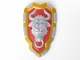 Part No: 54180pb01  Name: Large Figure Shield, 2 x 2 Brick Relief, Bull with Red and Gold Pattern