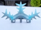 Lot ID: 166667838  Part No: 64266pb01  Name: Bionicle Weapon Ice Shield Half with Marbled Trans-Light Blue Pattern
