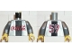Part No: 973pb0007c01  Name: Torso Coca-Cola Logo with Black Stripe Pattern / Pearl Light Gray Arms / Yellow Hands
