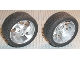 Part No: 32197c01  Name: Wheel 81.6 x 34 ZR Three Spoke Swirl, with Black Tire 81.6 x 34 ZR Thin Sporty Tread (32197 / 32196)