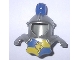 Part No: 51728pb02  Name: Duplo Wear Head Armor with Blue Top Feather and Blue and Yellow Breastplate with Lion and Crown Pattern