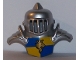 Part No: 54031pb01  Name: Duplo Wear Head Armor with Silver Faced Shield and Yellow Breastplate with Lion and Crown Pattern