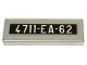 Part No: 63864pb238  Name: Tile 1 x 3 with License Plate '4711-EA-62' Pattern (Sticker) - Set 76911