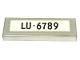 Part No: 63864pb239  Name: Tile 1 x 3 with License Plate 'LU·6789' Pattern (Sticker) - Set 76911