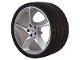 Part No: 80280c01  Name: Wheel 75mm D. x 41mm #1 Model Left Side with Black Tire 87.9 x 44 (80280 / 80279)