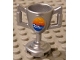Part No: 89801pb02  Name: Minifigure, Utensil Trophy Cup with Ocean Waves and Seagulls Pattern (Sticker) - Set 8897