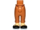 Part No: 100937c00pb005  Name: Mini Doll Hips and Trousers with Back Pockets and Cuffs with Molded Medium Tan Ankles and Feet and Printed Black Shoes with White Soles Pattern - Thick Hinge