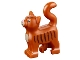 Part No: 13786pb02  Name: Cat, Standing with Dark Tan Chest and Muzzle, Dark Brown Stripes and Bright Pink Nose Pattern