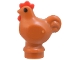 Part No: 1413pb01  Name: Chicken, Wide Base with Molded Red Comb and Wattle and Printed Black Eyes Pattern