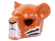 Part No: 15084pb06  Name: Minifigure, Headgear Mask Feline with Black Nose, Eyebrows and Tiger Stripes Pattern