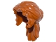 Part No: 15499  Name: Minifigure, Hair Female Mid-Length Wavy, Pulled Back with Partial Bun, Side Bangs, Hole on Top