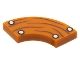 Part No: 27925pb007  Name: Tile, Round Corner 2 x 2 Macaroni with 4 Silver Nails and Wood Grain Pattern