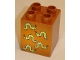 Part No: 31110pb035  Name: Duplo, Brick 2 x 2 x 2 with Five Worms Pattern