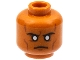 Part No: 3626cpb2981  Name: Minifigure, Head Black Eyebrows, Reddish Brown Contour Lines, White Eyes Pattern - Hollow Stud