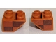 Part No: 3660pb027L  Name: Slope, Inverted 45 2 x 2 with Flat Bottom Pin with Dark Orange and Reddish Brown Checkered Pattern on Both Sides Model Left Side (Stickers) - Set 21331