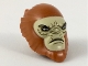 Part No: 37616pb01  Name: Minifigure, Head, Modified Hylobon with Tan Face and Closed Mouth Frown Pattern