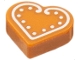 Part No: 39739pb05  Name: Tile, Round 1 x 1 Heart with White Cookie Icing Pattern