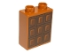 Part No: 4066pb768  Name: Duplo, Brick 1 x 2 x 2 with Chocolate Bar Pattern