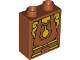 Part No: 4066pb777  Name: Duplo, Brick 1 x 2 x 2 with Cogsworth Clock Body with Yellow Pendulum and Sides Pattern