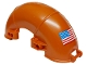 Part No: 4458pb01a  Name: Technic, Panel Car Mudguard Arched 15 x 5 x 7 with USA Flag Pattern Side A