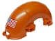 Part No: 4458pb01b  Name: Technic, Panel Car Mudguard Arched 15 x 5 x 7 with USA Flag Pattern Side B