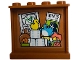 Part No: 60581pb278  Name: Panel 1 x 4 x 3 with Side Supports - Hollow Studs with Snowglobe, Toilet Paper, Duck, Bird, Trophy, and Wanted Posters Pattern (Sticker) - Set 42652