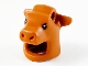 Part No: 73720pb01  Name: Minifigure, Headgear Head Cover, Costume Cow / Ox with Black Eyes Pattern