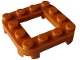 Lego part: Plate, Modified 4 x 4 with Rounded Corners and 4 Feet with 2 x 2 Open Center