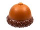Part No: 80512pb01  Name: Minifigure, Headgear Hat, Acorn with Reddish Brown Cupule Pattern