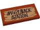 Part No: 87079pb0972  Name: Tile 2 x 4 with 'PIGGY BACK STATION' Pattern (Sticker) - Set 75824