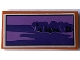 Part No: 87079pb1265  Name: Tile 2 x 4 with Picture of Dark Purple and Medium Lavender Landscape and Trees with Black Border Pattern (Sticker) - Set 21336