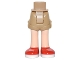 Lot ID: 298598105  Part No: 11202c00pb08  Name: Mini Doll Hips and Shorts with Light Nougat Legs and Red Shoes with White Soles and Laces Pattern - Thick Hinge