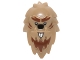 Part No: 13809pb02  Name: Minifigure, Head, Modified Yeti, Shaggy Hair with Reddish Brown Fur, Black Nose, and White Beaver Teeth Pattern