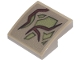 Part No: 15068pb589  Name: Slope, Curved 2 x 2 x 2/3 with Reddish Brown Vines and Olive Green Patches Pattern (Sticker) - Set 76297