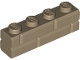 Part No: 15533  Name: Brick, Modified 1 x 4 with Masonry Profile
