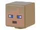 Lot ID: 395886427  Part No: 19729pb057  Name: Minifigure, Head, Modified Cube with Pixelated Medium Nougat Face, Blue Eyes, and Dark Brown Mouth Pattern (Minecraft Rancher)