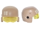 Part No: 23947pb01  Name: Minifigure, Headgear Helmet SW Resistance Trooper with Molded Trans-Yellow Visor and Printed Tan Rectangles and Black Circles Pattern