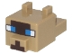 Lot ID: 412617485  Part No: 24008pb11  Name: Creature Head Pixelated with Ears, Nose, and Face with Blue Eyes and Dark Brown Nose and Face Pattern (Minecraft Cat)
