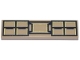 Lego part: Tile 1 x 4 with Black and Gold Rectangles Pattern (BrickHeadz Batman (Batman v Superman) Utility Belt)