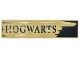 Lot ID: 383174502  Part No: 2431pb843  Name: Tile 1 x 4 with Black 'HOGWARTS' Sign with Tan Wood Grain Pattern