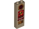 Part No: 2454pb129  Name: Brick 1 x 2 x 5 with Orange Speaker and Controls, and Red Incredibles Logo Pattern