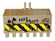 Part No: 30394pb01  Name: Vehicle, Digger Bucket 7 Teeth 3 x 6 with Locking 2 Finger Hinge with 'ROSS DA BOSS', 'CPG' and Nuclear Symbol Pattern (Sticker) - Set 76078