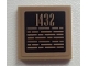 Lot ID: 191302176  Part No: 3068pb0780  Name: Tile 2 x 2 with '1432' and Line Segments Pattern (Sticker) - Set 60026