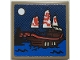 Part No: 3068pb1699  Name: Tile 2 x 2 with Sailing Ship at Night with Red Dragon Sails and Moon Pattern (Sticker) - Set 70657