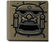Part No: 3068pb2599  Name: Tile 2 x 2 with Black and Dark Bluish Gray Idol Head, Wide Open Mouth and Bone Pierced Nose on Stone Background Pattern (Sticker) - Set 77015