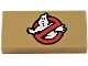 Part No: 3069pb0655  Name: Tile 1 x 2 with Ghostbusters Logo Pattern (BrickHeadz Peter Venkman Sleeve)