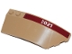 Part No: 41749pb032  Name: Wedge 8 x 3 x 2 Open Right with White 'NA021' on Dark Red Stripe Pattern (Sticker) - Set 76208