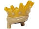 Part No: 5478pb01 Name: Minifigure, Headgear Wrap with Molded Pearl Gold Crown Pattern Part No: 5478pb01 Name: Minifigure, Headgear Wrap with Molded Pearl Gold Crown Pattern