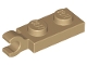 Lego part: Plate, Modified 1 x 2 with Clip on End (Horizontal Grip)